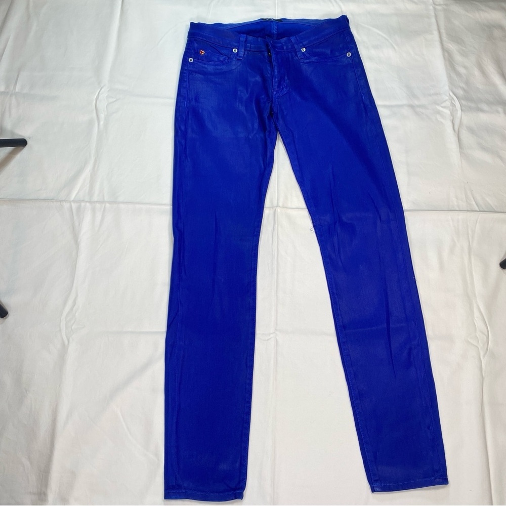 Women’s Hudson Blue/metallic skinny style pants Size 27 - Picture 2 of 16